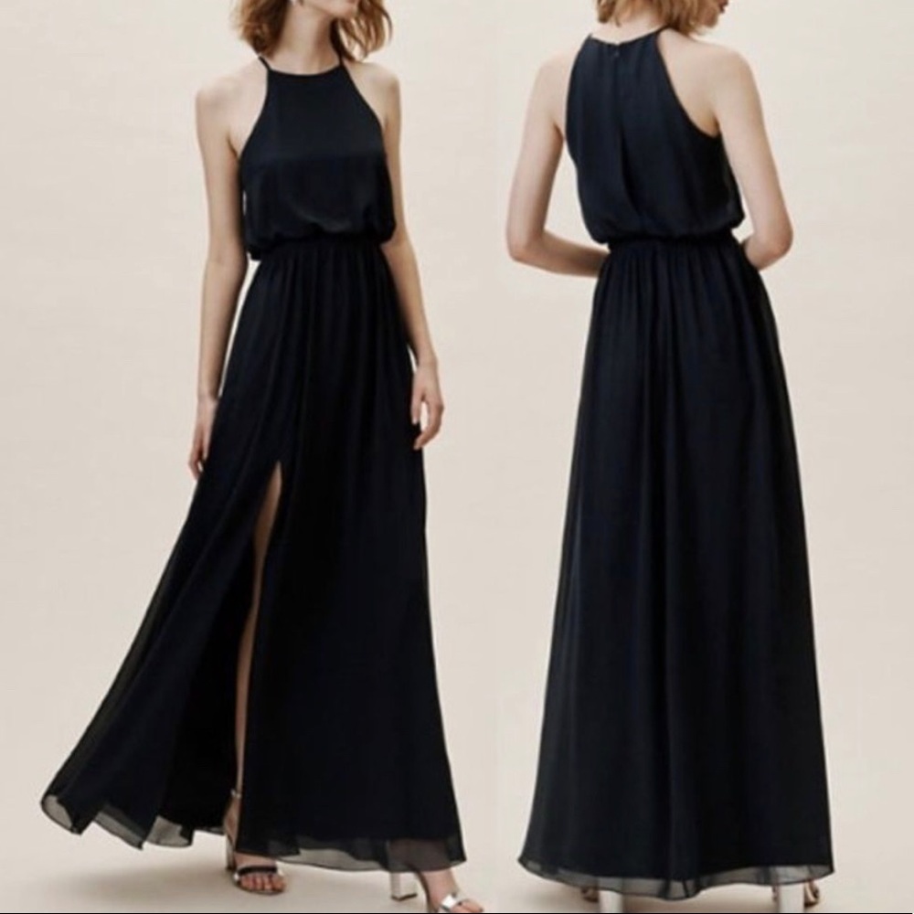 BHDLN Cheyanne bridesmaids Long Dress In Navy Blue Size XL